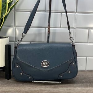 2628 Coach Blue leather crossbody Bag 1192628